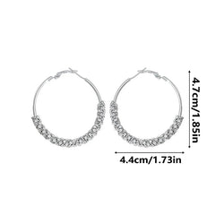 Zircon Stone Hoop Earrings