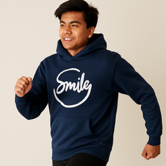Navy Blue Smile Hoodie