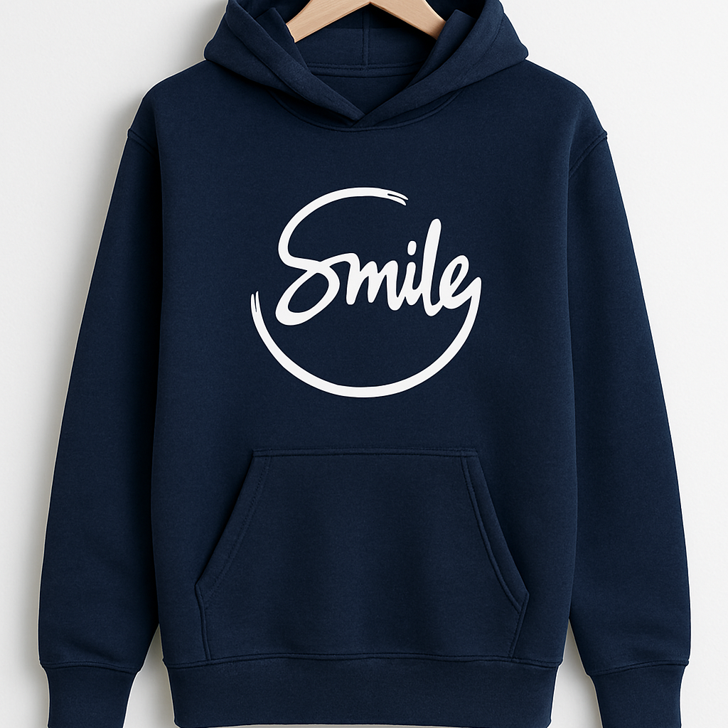Navy Blue Smile Hoodie