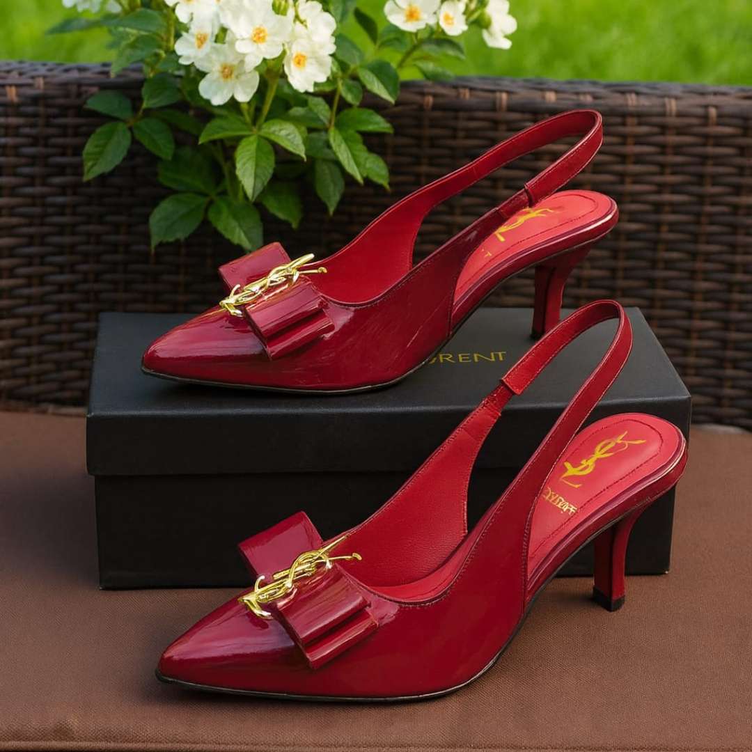 Burgundy Kitten Heel