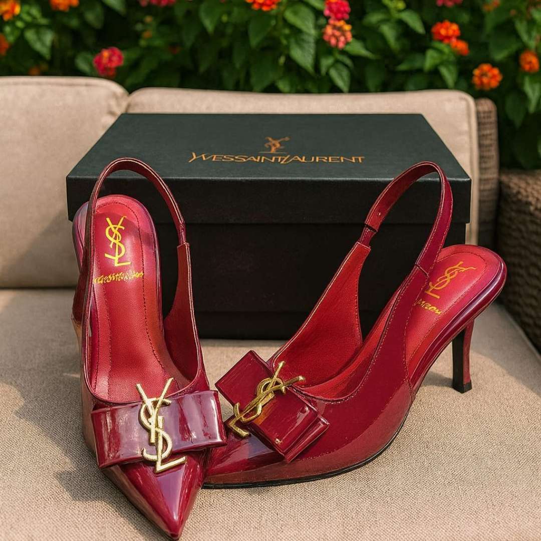 Burgundy Kitten Heel