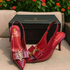 Burgundy Kitten Heel