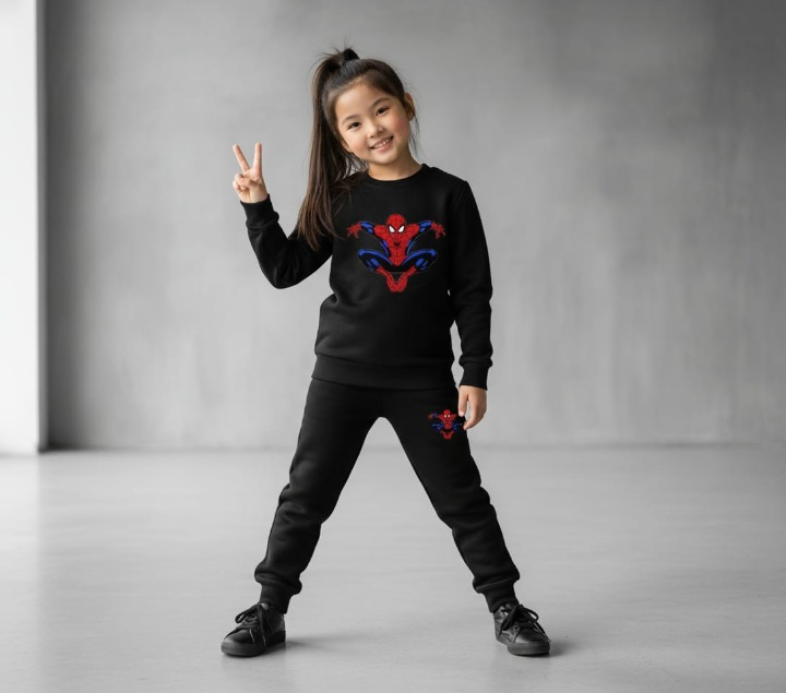 Winter Fleece Sweatshirt & Trouser Outfit for Boys & Girls