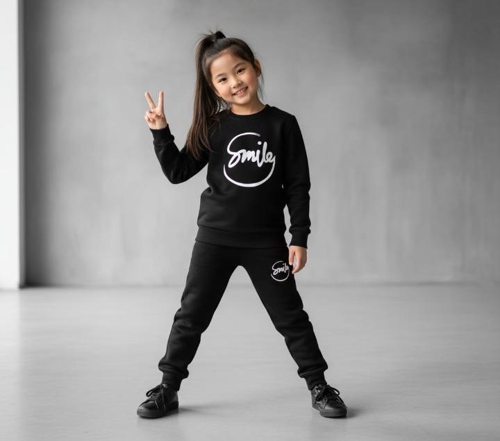 Winter Fleece Sweatshirt & Trouser Outfit for Boys & Girls